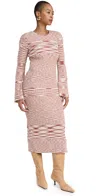 Simonmiller Axon Knit Dress Rust/rice Flour Multi In Rust/rice Flour Multi