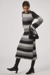 Simonmiller Axon Stripe Long-sleeve Midi Sweater Dress In Black