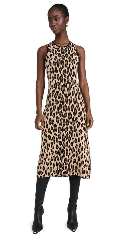 Simonmiller Axon Sleeveless Knit Dress Cheetah In Multicolor