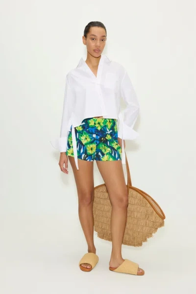 Simonmiller Ayre Cropped Poplin Top In White