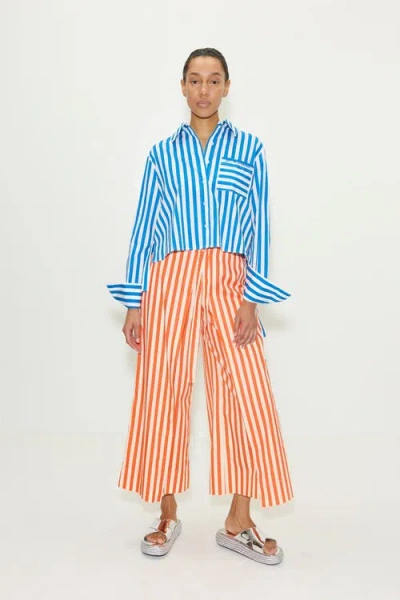Simonmiller Ayre Cropped Poplin Top In Multi