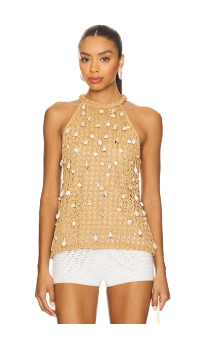 Simonmiller Bahi Crochet Top In Brown