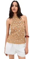 Simonmiller Bahi Crochet Top Natural In Brown