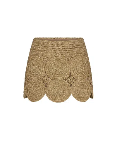 Simonmiller Beep Beep Mini Skirt In Star Gold