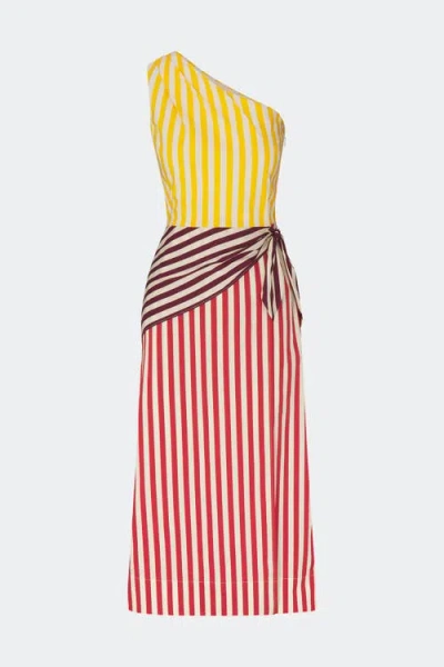 Simonmiller Belem Poplin Midi Dress In Multi