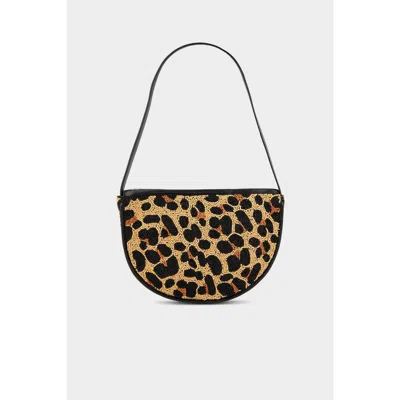 Simon Miller Simonmiller Belo Half Moon Shoulder Bag With Seed Bead Embellishment In Brown