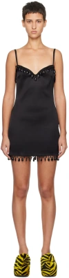 Simonmiller Black Beaded Minidress In Black