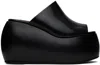 Simonmiller Black Platform Bubble Wedge Heeled Sandals In Black