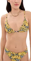 Simonmiller Bwai Bikini Top Banana Stripe In Yellow