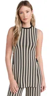 Simonmiller Canoga Knit Top Black/rice Flour Stripe In Black/rice Flour Stripe