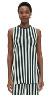 Simonmiller Canoga Knit Top Gummy Green/ecru In Gummy Green/ecru