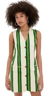 Simonmiller Carob Linen Mini Dress In Multi