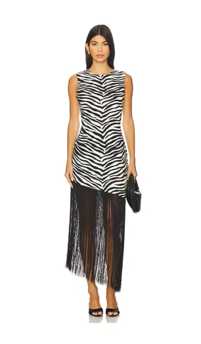 Simonmiller Casablanca Fringe Dress In Animal Print