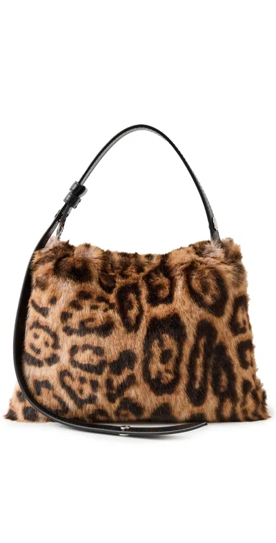 Simonmiller Cheetah Faux Fur Mini Puffin Bag Cheetah Scramble