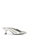 Simonmiller Chrome Pointed Gala Mules Silver In 실버