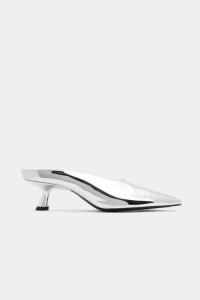 Simon Miller Simonmiller Chrome Pointed Gala Mule In Silver