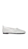 Simonmiller Riad Chrome Woven Ballerina Flats In Metallic Silver