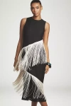 Simonmiller Copacabana Sleeveless Fringe Mini Dress In Black