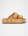 Simonmiller Cro Woven Dual-grip Slide Sandals In Brown
