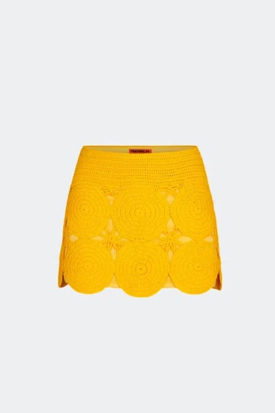 Simon Miller Simonmiller Crochet Beep Beep Mini Skirt In Yellow