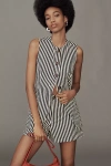 Simonmiller Del Mar Linen Vest In Stripe In Black