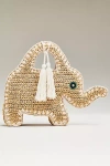 Simonmiller Elephant-shaped Raffia Bag In Neutral