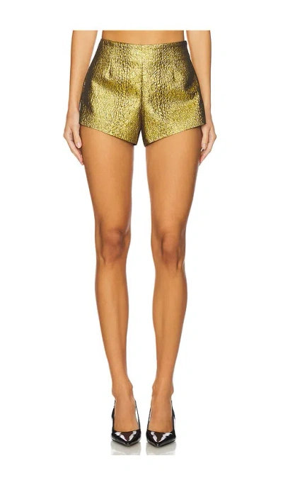 Simonmiller Fleur Metalllic Shorts In Metallic Gold