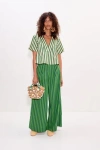 Simon Miller Simonmiller Front Pleat Poplin Pant In Multi