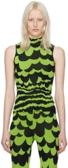 Simonmiller Green & Black Rohe Tank Top In Happy Sheep