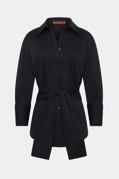 Simon Miller Simonmiller Inna Poplin Top In Black