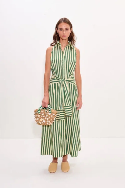 Simonmiller Inna Sleeveless Poplin Dress In Green