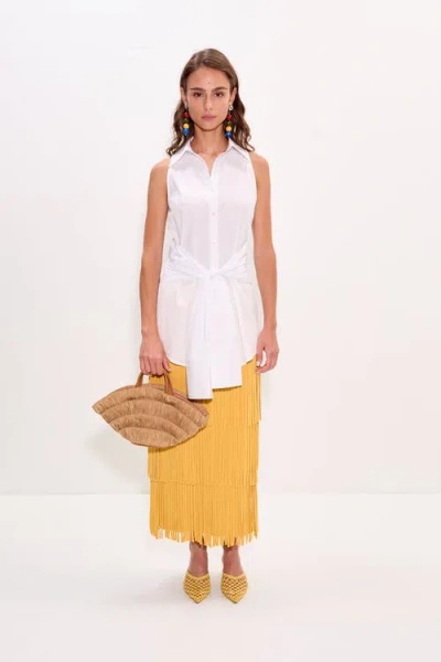 Simonmiller Inna Sleeveless Poplin Top In White