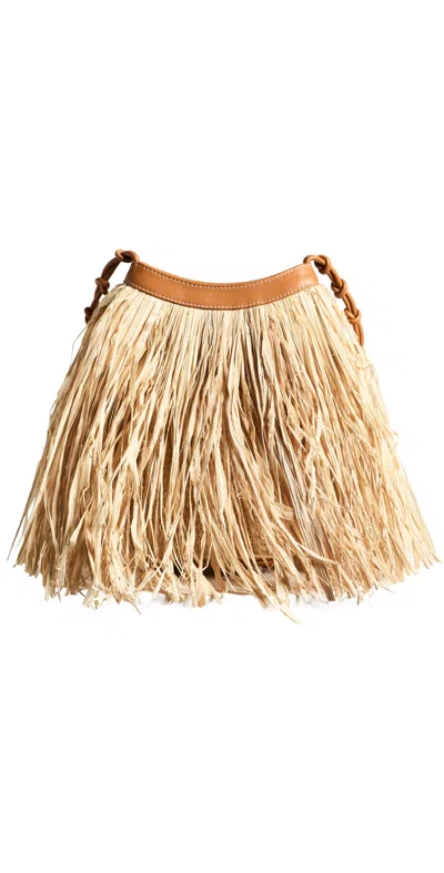 Simonmiller Isla Fringe Bag Natural In Brown