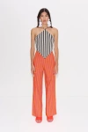 Simonmiller Kit Poplin Tie Top Black/macadamia Micro Stripe In Black/white Stripe
