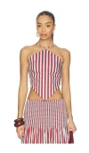 Simonmiller Kit Poplin Tie Top In Multi