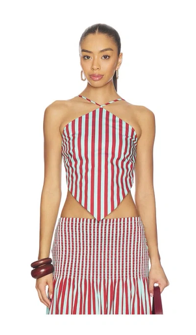 Simonmiller Kit Poplin Tie Top In Multi