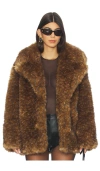 Simonmiller Knox Faux Fur Coat In Brown