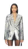 Simonmiller Leon Sequin Blazer In Silver