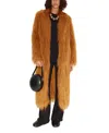 Simonmiller Lett Shaggy Faux Fur Coat In Wheat