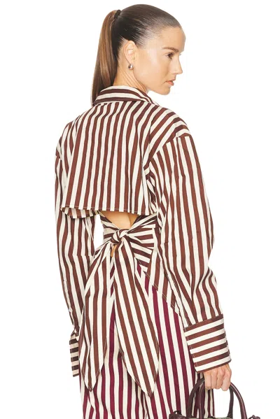 Simonmiller Loch Poplin Button Up Top In Pattern