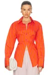 SIMONMILLER LOCH POPLIN BUTTON UP TOP