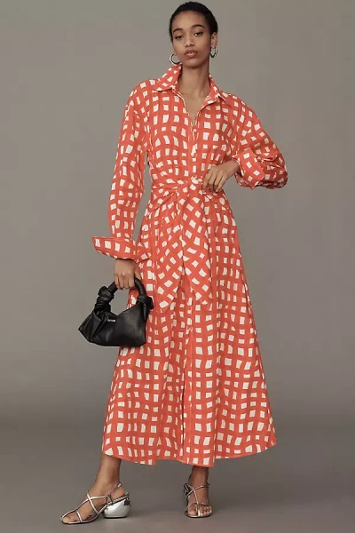 Simonmiller Loch Poplin Maxi Dress In Red