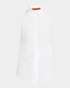 Simonmiller Loch Sleeveless Poplin Button-front Shirt In Macadamia