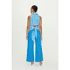 Simonmiller Loch Sleeveless Poplin Button Up In Blue