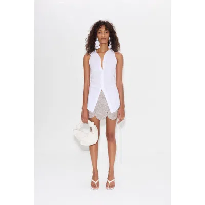 SIMONMILLER SIMONMILLER LOCH SLEEVELESS POPLIN BUTTON UP