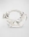 Simonmiller Lopsy Metallic Top-handle Bag In Silver