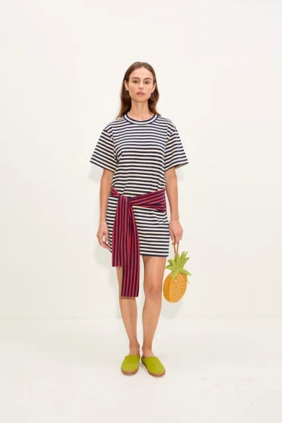 Simon Miller Simonmiller Lottie T-shirt Dress With Tie Waist In Multi