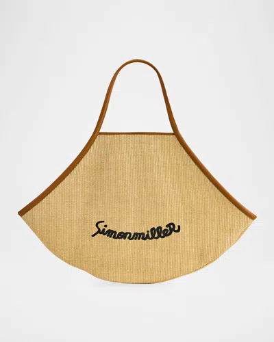 Simonmiller Mercado Large Straw Tote Bag In Naturalblack
