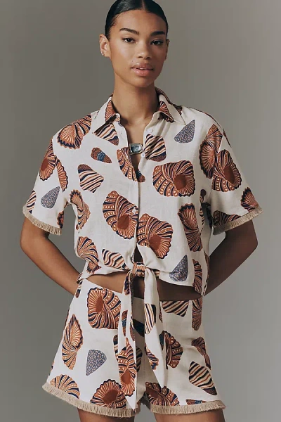 Simonmiller Mina Linen Shorts In Multi