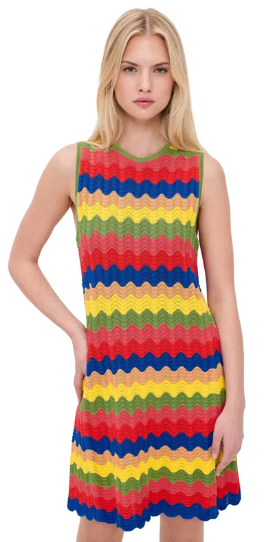Simonmiller Moji Wave Mini Dress Tropical Wave In Multi